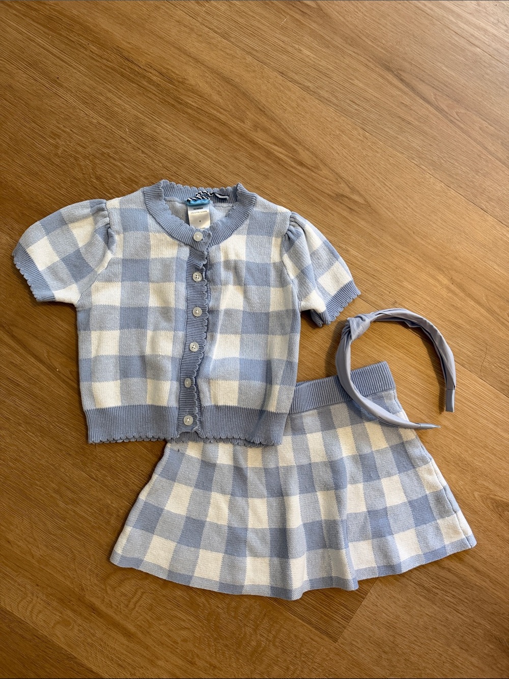 Draper James plaid skirt set 100% cotton size 4